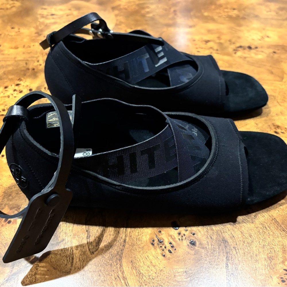 Off-White C/O Virgil Abloh Yoga Flat Shoes Sandals - Black - Picture 4 of 10